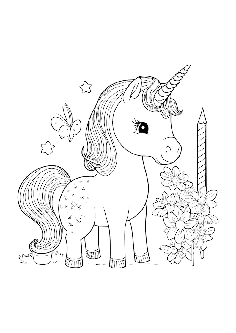 10 Unicorn Coloring Pages, Unicorn Coloring, Unicorn Coloring A4 Sheets ...