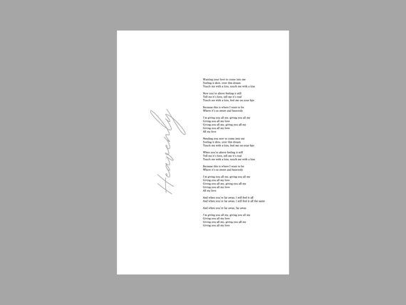 cigarettes after sex heavenly lyrics Heavenly Cigarettes After Sex Concert Song Lyrics Minimalist Fan Gift  Digital Poster