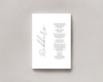 Robbers The 1975 Concert Song Lyrics Minimalist Fan Gift Digital Poster