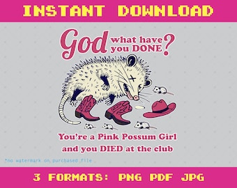 God, wat heb je gedaan? Je bent een roze POSSUM-meisje en je stierf in de club
