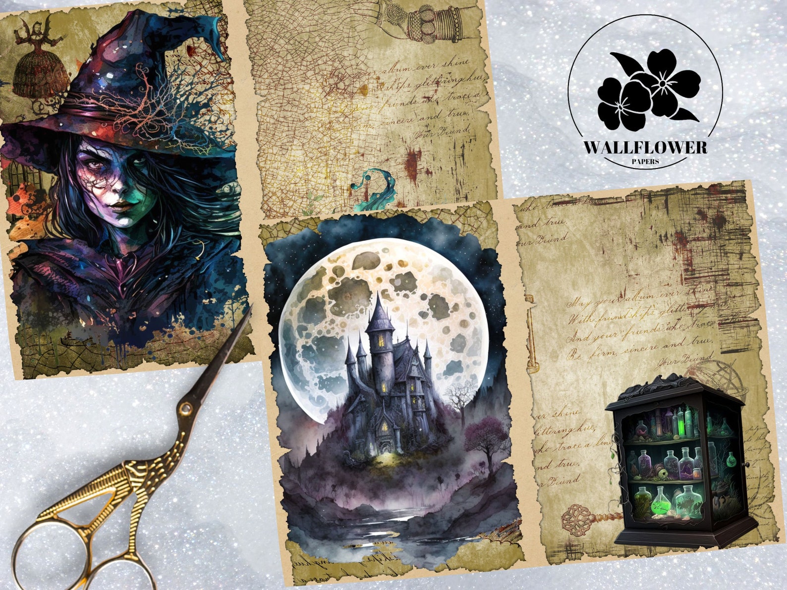 Magic & Witchcraft Junk Journal Pages, Vintage Zodiac Junk Journal Kit ...