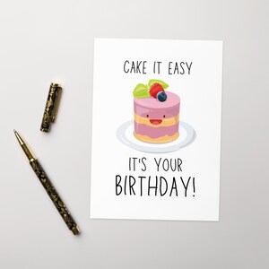 Cartão de aniversário Cake It Easy (em branco)