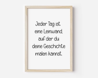 Wanddeko Sprüche Zitat Dekoration Deine Geschichte Kunstdruck Selbstentwicklung Motivation Bild Besonderes Geschenk Digitaler Download