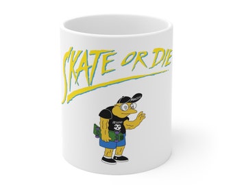 Bart simpson skate or die Ceramic Mug 11oz