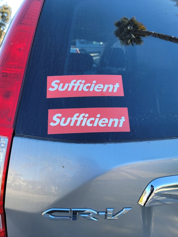 Sufficient Sticker Supreme Parody Funny Stickers Parody 