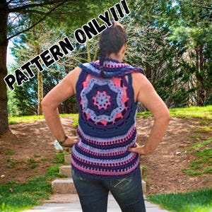 Mandala Spirit Vest - Crochet Pattern - PATTERN ONLY!! - PDF Download
