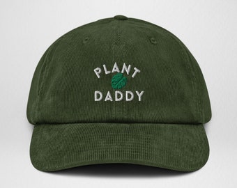 Plant Daddy Hat Corduroy Dad Hat Plant Lover Gift Plant Man Baseball Cap Houseplant Parent Hat Plant Lover Gift Baseball Cap for Plant Dad