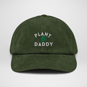 Plant Daddy Hat Corduroy Dad Hat Plant Lover Gift Plant Man Baseball Cap Houseplant Parent Hat Plant Lover Gift Baseball Cap for Plant Dad