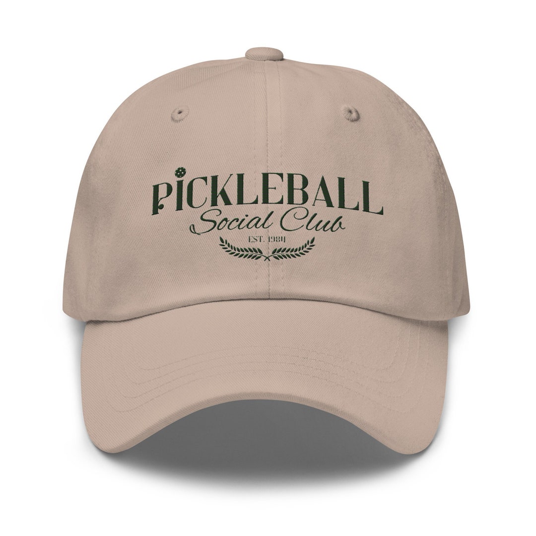 Pickleball Social Club Hat Pickle Ball Twill Baseball Cap Gift for