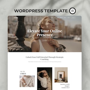Elementor WordPress-sjabloon, Elementor-sjabloon, WooCommerce WordPress, Coach-website, WooCommerce, Elementor-websitesjabloon