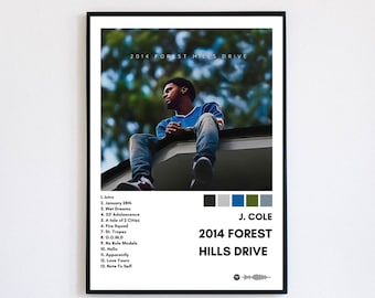 2014 Forest hills drive Album Poster, Hypebeast Minimalist, Album Poster, Forest hills drive Tracklist, Music Album Poster, J.Cole