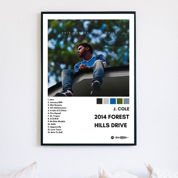 2014 Forest hills drive Album Poster, Hypebeast Minimalist, Album Poster, Forest hills drive Tracklist, Music Album Poster, J.Cole