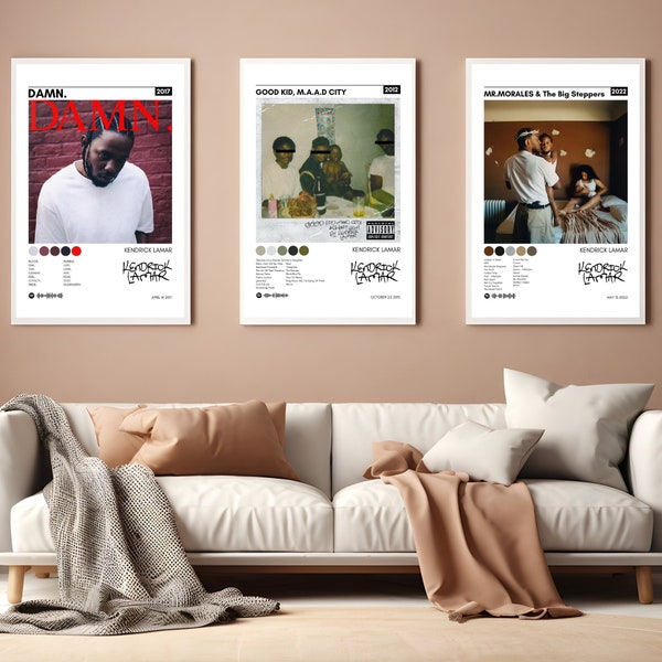 Okładka Kendricka Lamara, zestaw 3 plakatów Hypebeast, plakat Kendrick Lamar, plakat Kendrick Lamar DAMN, POBIERANIE CYFROWE