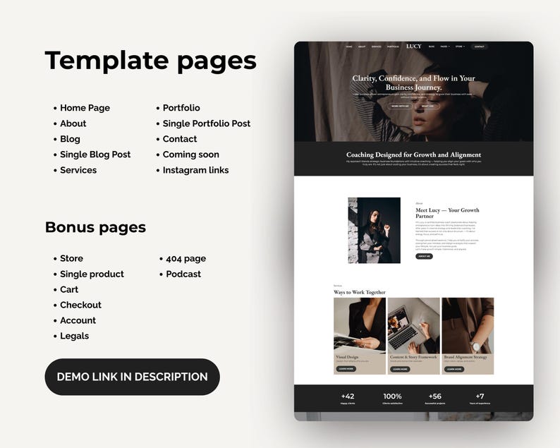 WordPress Theme, Elementor Website Template, Woocommerce Wordpress Themes, Marketing Agency, Coach website, Website, Professional Theme image 8