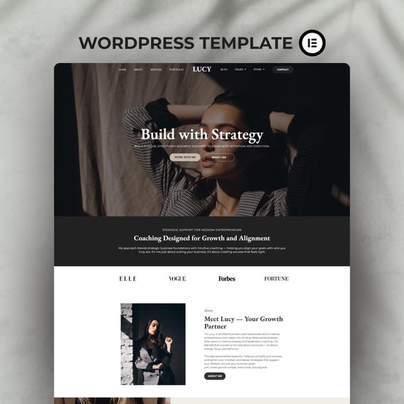 WordPress Theme, Elementor Website Template, Woocommerce Wordpress Themes, Marketing Agency, Coach website, Website, Professional Theme