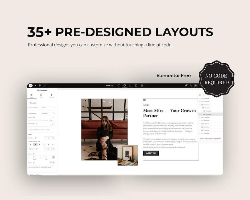 WordPress-thema, Elementor-sjabloon, WooCommerce WordPress, marketingbureau, website voor coaches, WooCommerce, Elementor-websitesjabloon afbeelding 4