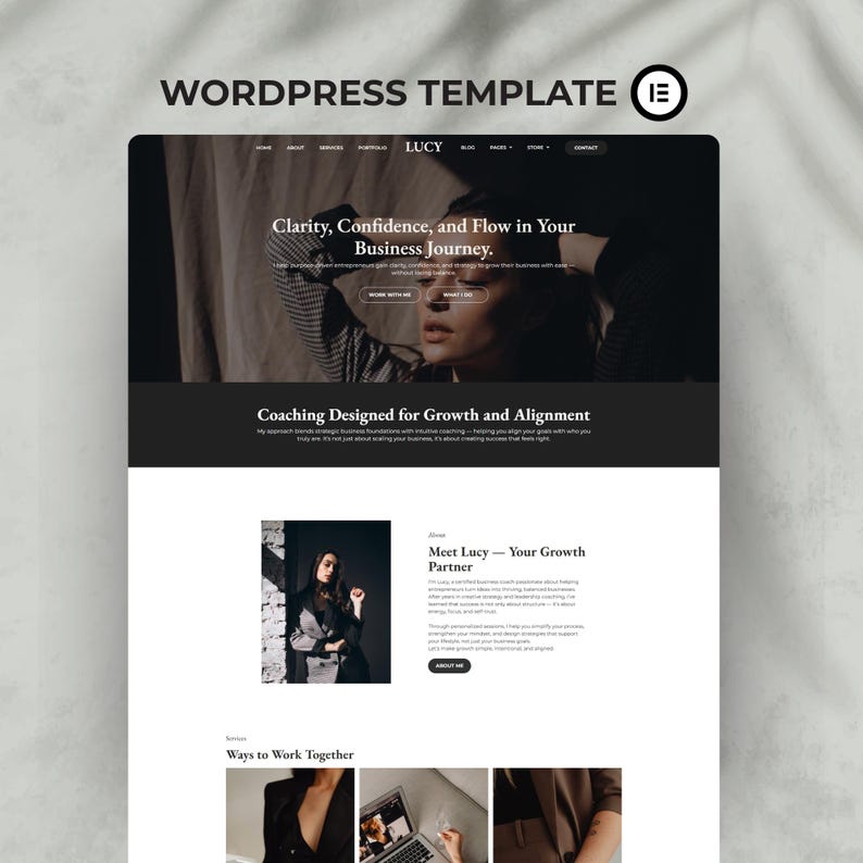 WordPress Theme, Elementor Website Template, Woocommerce Wordpress Themes, Marketing Agency, Coach website, Website, Professional Theme image 1