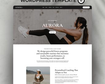 Aurora WordPress Theme | Elementor Fitness Theme | Fitness Elementor Template | WordPress Theme | Elementor Fitness Template