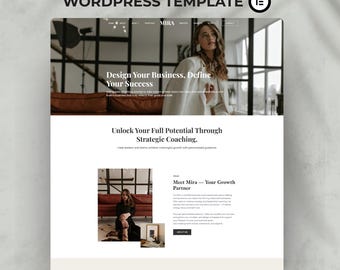 WordPress Theme, Elementor Template, Woocommerce Wordpress, Marketing Agency, Coach website, Woocommerce, Elementor website template