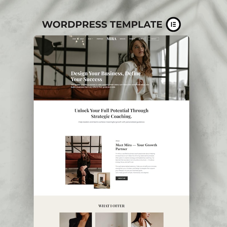 WordPress-thema, Elementor-sjabloon, WooCommerce WordPress, marketingbureau, website voor coaches, WooCommerce, Elementor-websitesjabloon afbeelding 1