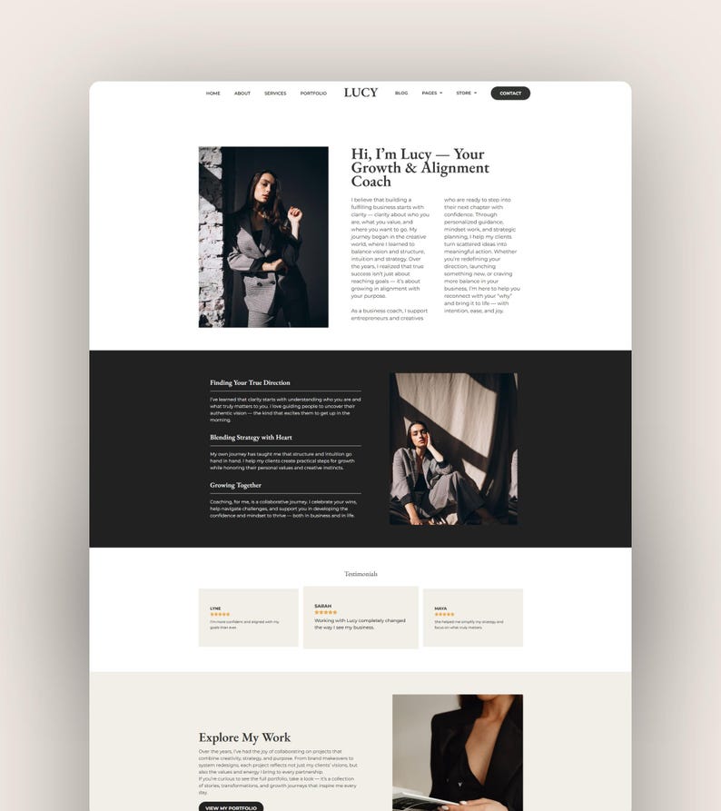 WordPress Theme, Elementor Website Template, Woocommerce Wordpress Themes, Marketing Agency, Coach website, Website, Professional Theme image 3