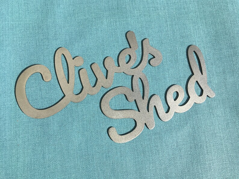 Clive Lettering Custom Metal Signs, Personalised House Names, Wall Art, Steel Words ...
