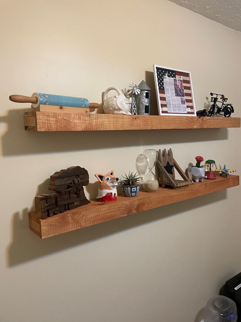 Free Floating Shelves Modern Free Shipping Etsy