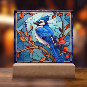 Blue Jay Acrylic Plaque, Blue Jay Picture, Blue Jay Plaque, Bird Lover Gift, Bird Watcher Gift