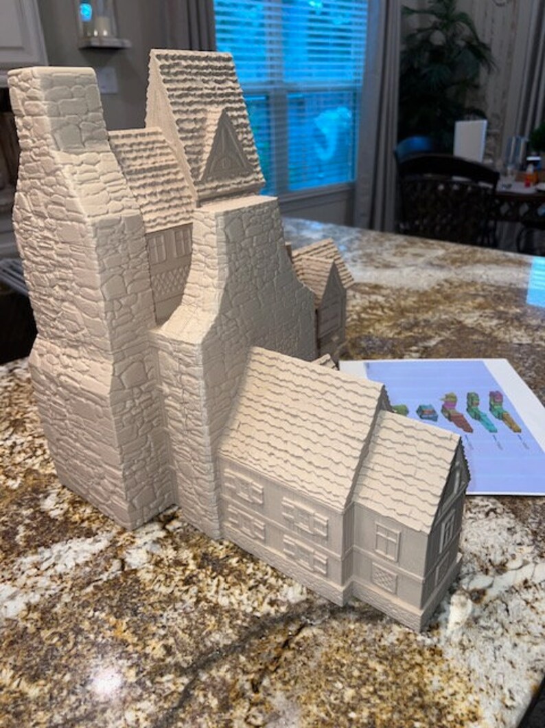 Medieval Table Top Dice Game Grexdale Building Two, 3D Building for