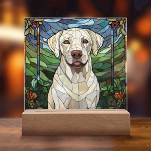 White Labrador Retriever Acrylic Plaque, Labrador Lover Gift, Dog Lover Gift, Dog Christmas Gift, Pet Memorial