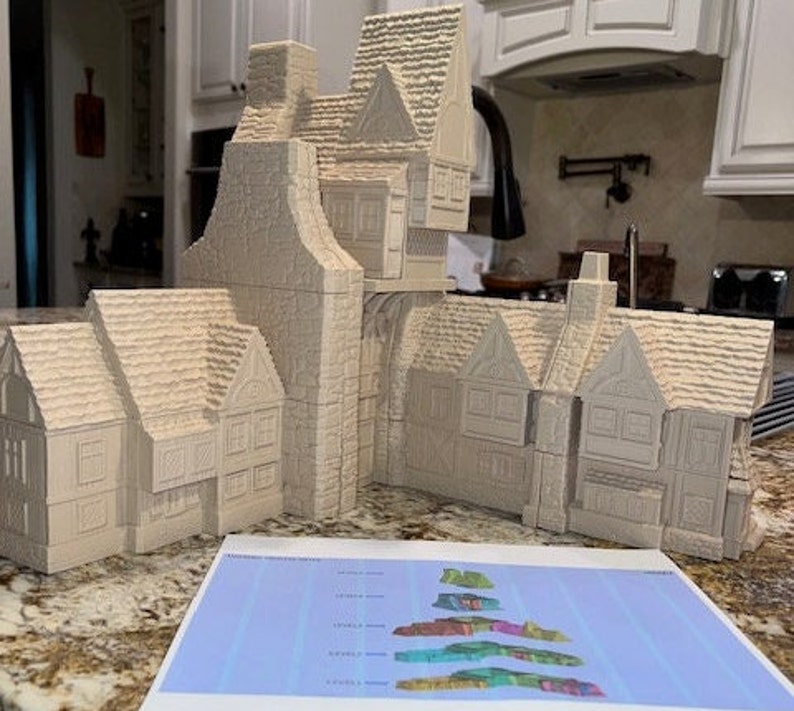 Medieval Table Top Dice Game Grexdale Building Two, 3D Building for