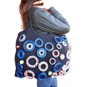 Borsa uncinetto fatte a mano per il mare, borse con manici, idea regalo zia