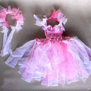 Vestito di carnevale per neonata fatina rosa
