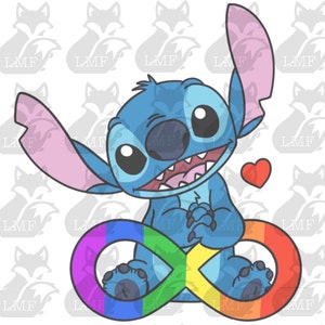 Stich Autismus svg. Lilo und Stitch svg. Autismus-Bewusstsein, Autismus-Unterstützung. Autismus Puzzle. Autismus Unendlichkeit. png, geschichtet und schwarz-weiß