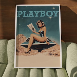 Playboy Wall Art, Playboy Magazine, Vintage Playboy Print, Playboy Home Decor, Playboy Bunny Poster, Retro Wall Art, UFO Dopamine Decor Art