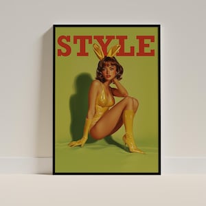Vintage Magazine Style Wall Art, Retro Dopamine Decor Print