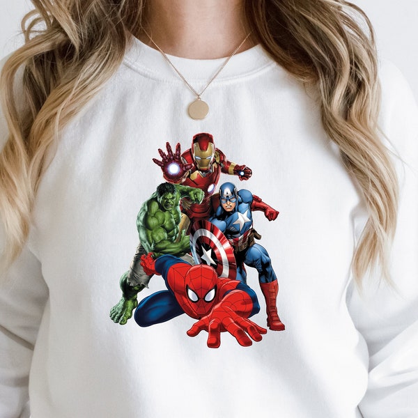 Avengers All Heroes PNG, Superheroes Shirt Sublimation PNG, Heroes Design Png for DTF, Instant Download, Printable File