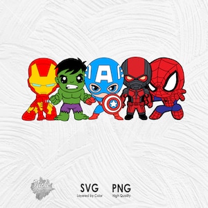 Baby Superheroes PNG, Svg, Cartoon Kids Avengers Shirt Svg Png, Baby ...