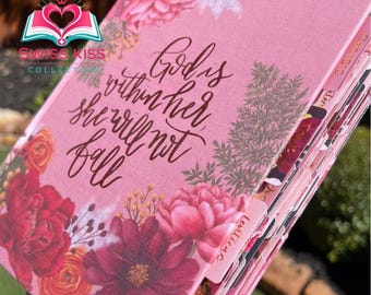 Pink Floral NIV Journaling Bible with  Rose Tabs Christian Gift Women