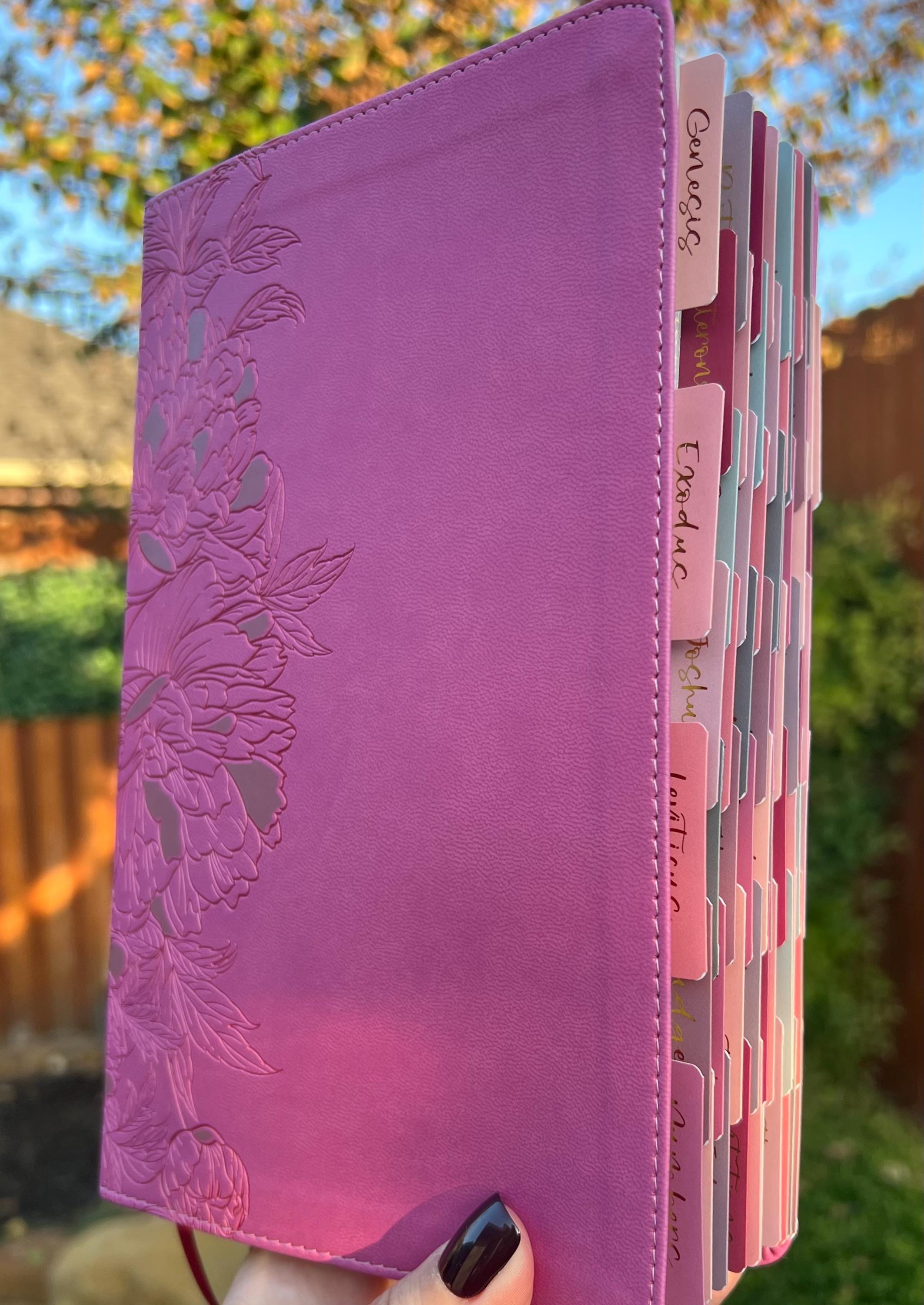 Pink NLT Giant Print Bible With Ombre Tabs Christian Gift - Etsy