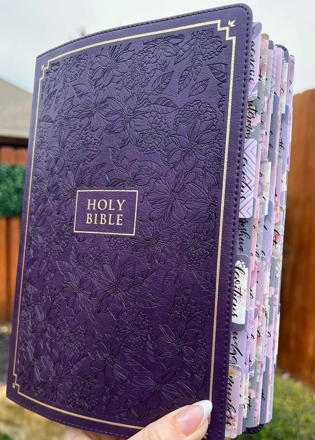 Beautiful KJV Dark Purple Leathersoft Giant Print Bible With Tabs - Etsy