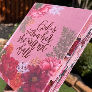 Beautiful NIV , Journaling, Notes Bible with Gorgeous handcrafted laminated Bible Tabs with gold lettering