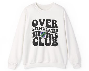 刺激過剰ママクラブ スウェットシャツ | レトロなバブルレターデザイン