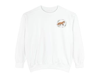 Gentle Chaos Fox Crewneck sweatshirt | Watercolor fox wreath design