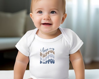 I Love My Yiayia | I Love My Pappou | Baby Onsie | Baby Bodysuit | Greek Girl | Greek Boy | Greek Baby Gift | Yiayia | Pappou