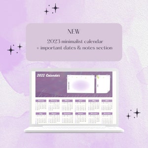 2023 minimalist calendar