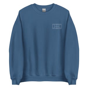 Tennis Court Sweatshirt, Unisex, Tennis Gift, Tennis, US Open, Tennis Ball, Gift For, Racket, Sport, Tennis Club, Country Club