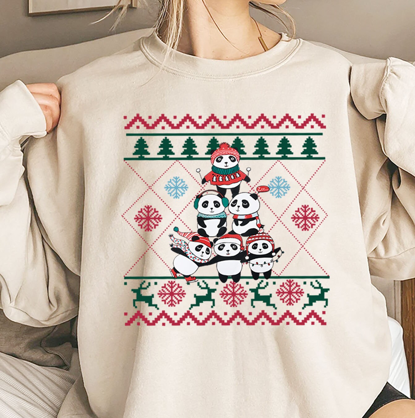 Panda ugly clearance christmas sweater