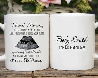 Personalized Ultrasound Mug, Sonogram Picture Gift For Mom To Be, Pregnancy Coffee Mug, Expecting Ceramic Mug, Mothers Day Gifts