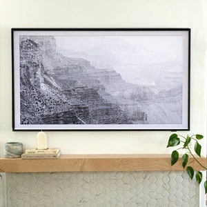 Samsung Frame TV Art | B&W Grand Canyon | Instant Digital Download